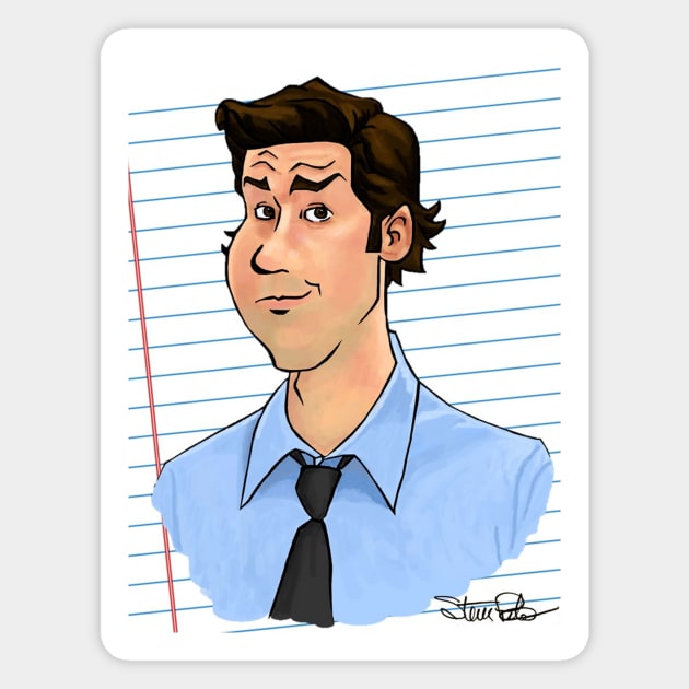 Jim Halpert Magnet by steven pate custom art